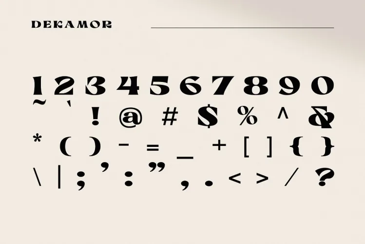 Dekamor – Classy Font preview 6 – Display Fonts font sample