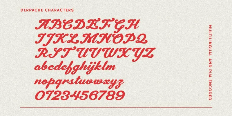 Derpache Font preview 7 – Font Family font sample
