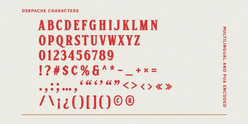 Derpache Font preview 8 – Font Family font sample