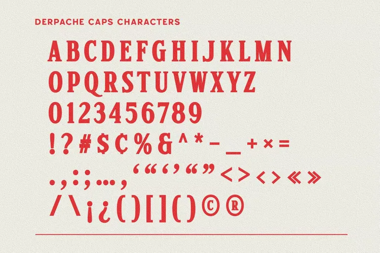 Derphace Font preview 1 – Display Fonts font sample