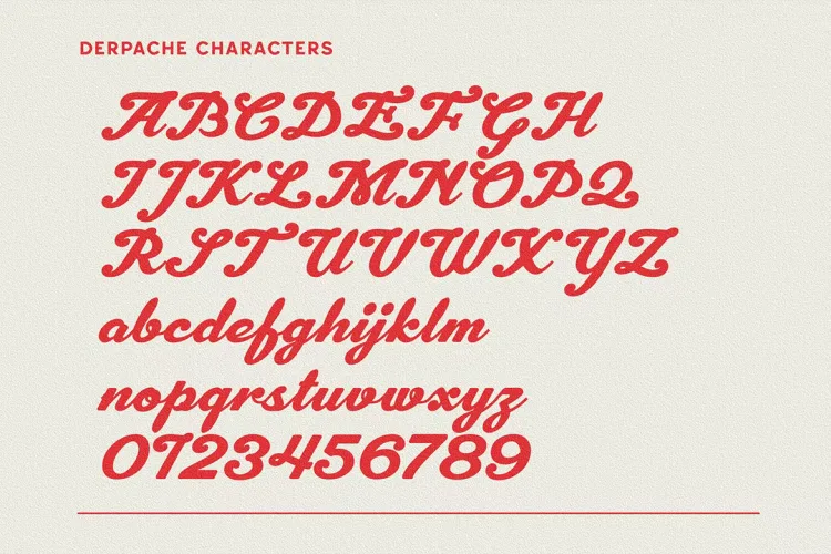 Derphace Font preview 4 – Display Fonts font sample
