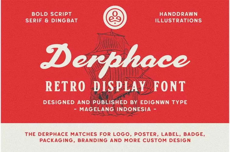 Derphace Font preview 6 – Display Fonts font sample