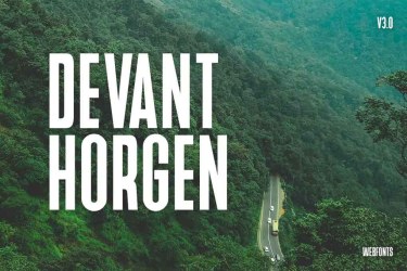 Devant Horgen Modern Typeface Font free download – Sans Serif Fonts font preview