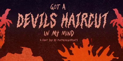 Devils Haircut Font Family free download – font preview