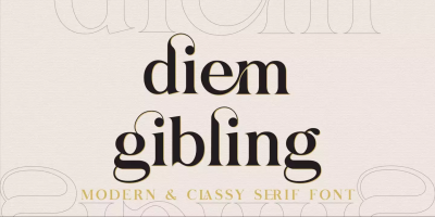 Diem Gibling Font free download – Elegant font preview
