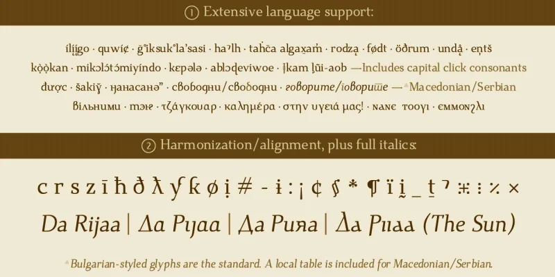 Dihjauti Font Family preview 6 – Serif Fonts font sample