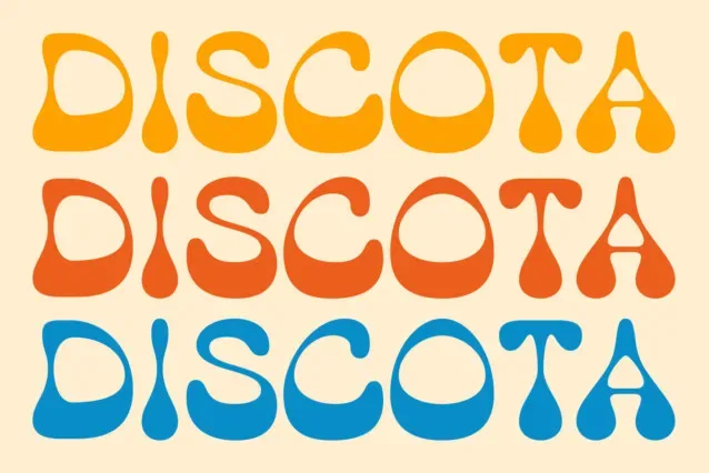 Discota Display Font preview 1 – Display Fonts font sample