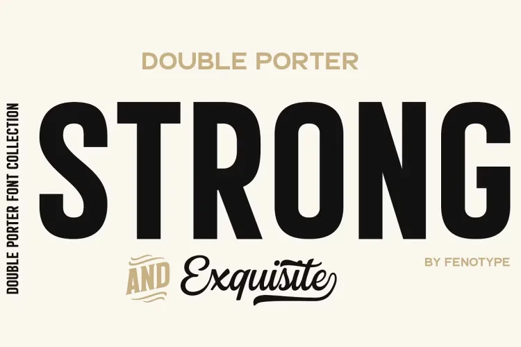 Double Porter Font preview 3 – Display Fonts font sample