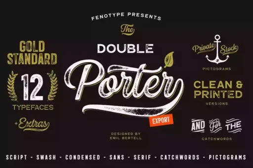Double Porter Font preview 6 – Display Fonts font sample