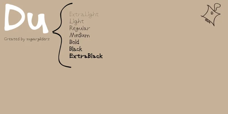 Du Font Family preview 5 – Script And Handwritten font sample