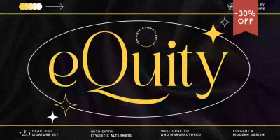 EQuity Font free download – Branding font preview