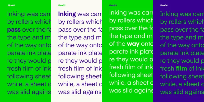 Eina Font preview 3 – Sans Serif Fonts font sample