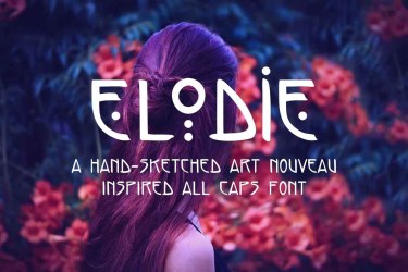 Elodie Hand Sketched Art Nouveau Font free download – Sans Serif Fonts font preview