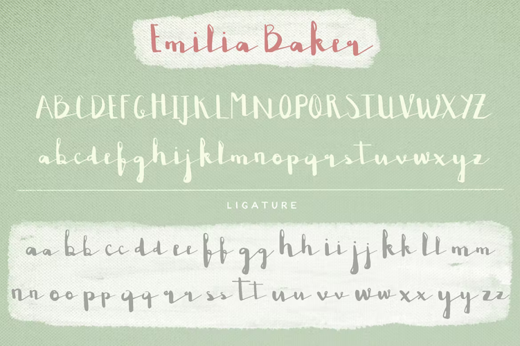 Emilia Baker Font free download preview 2 – Sans Serif Fonts font