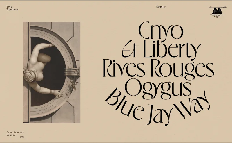 Eros Font preview 10 – Display Fonts font sample