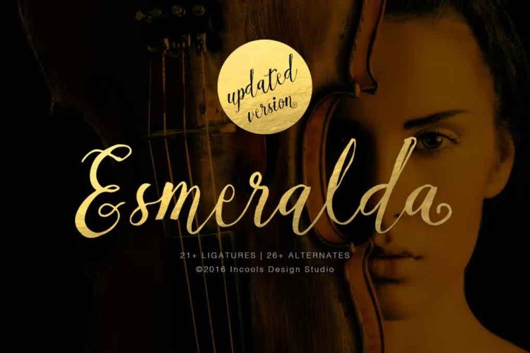Esmeralda Font free download preview 4 – Script And Handwritten font