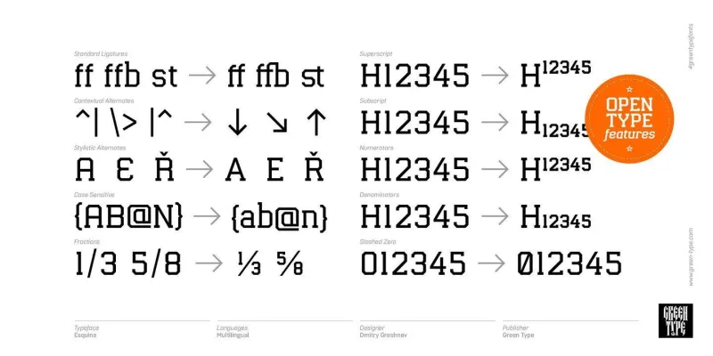 Esquina Font Family preview 7 – Slab Serif Fonts font sample