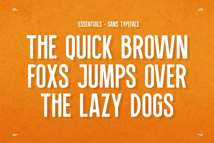 Essentials Font preview 2 – Sans Serif Fonts font sample