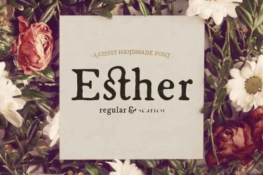 Esther Handmade Font free download – Packaging font preview