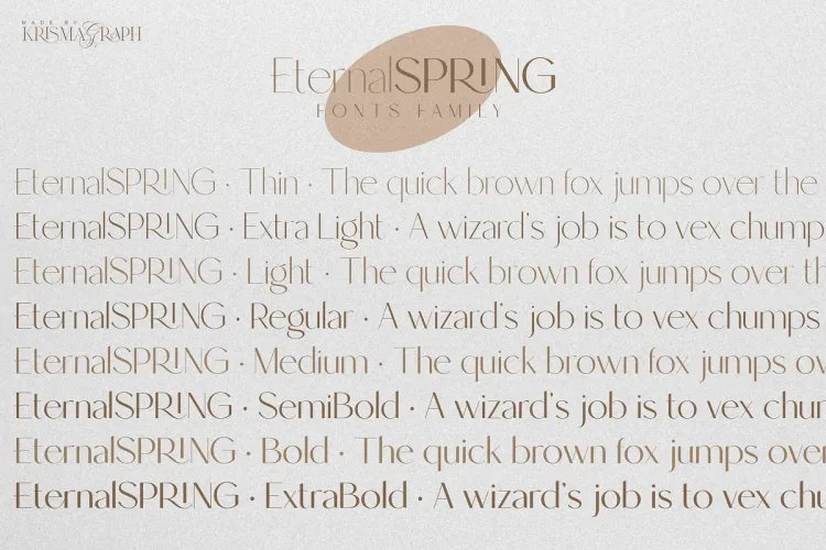 Eternal Spring Font preview 3 – Serif Fonts font sample