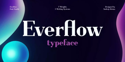 Everflow Font Family free download – Geometric font preview