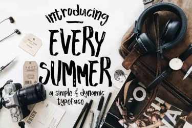 Every Summer Font free download – Every Summer Font font preview