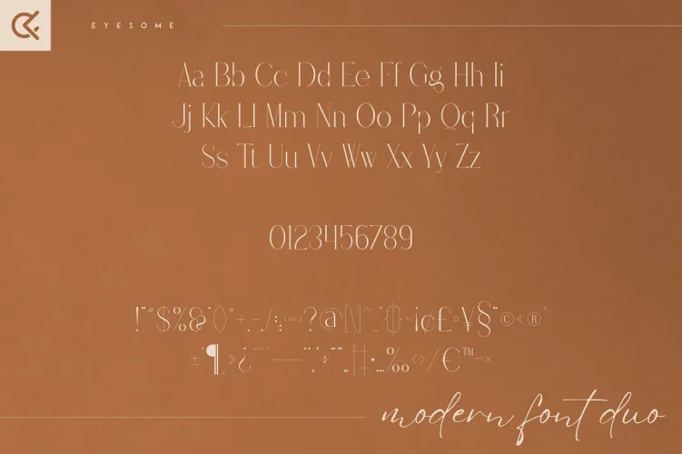 Eyesome Font preview 3 – Serif Fonts font sample