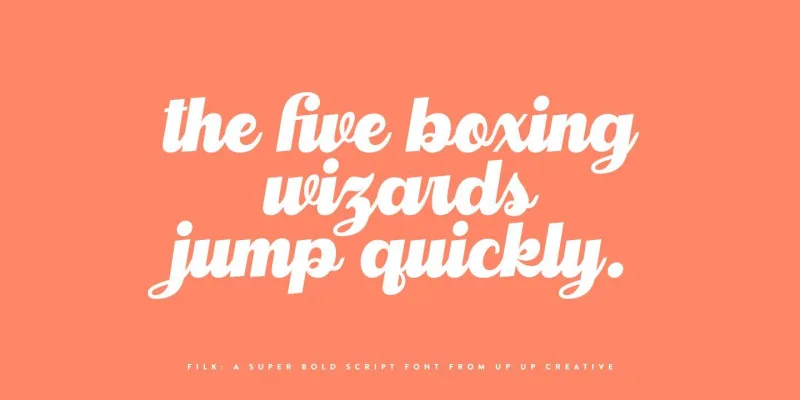Filk Font preview 1 – Script And Handwritten font sample
