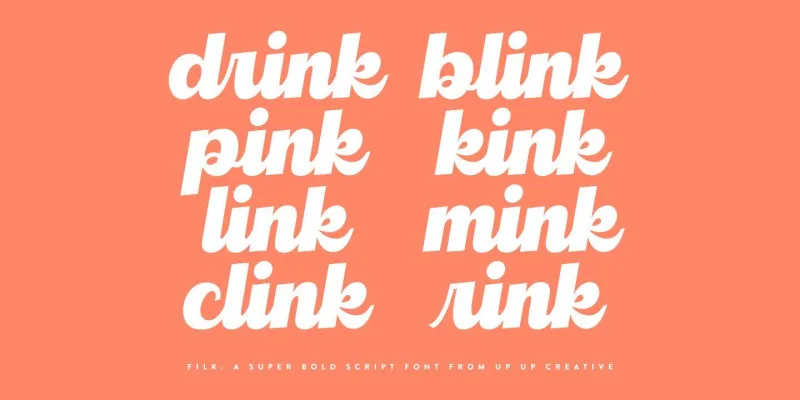 Filk Font preview 4 – Script And Handwritten font sample