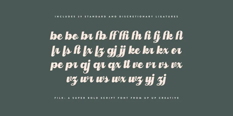 Filk Font preview 5 – Script And Handwritten font sample
