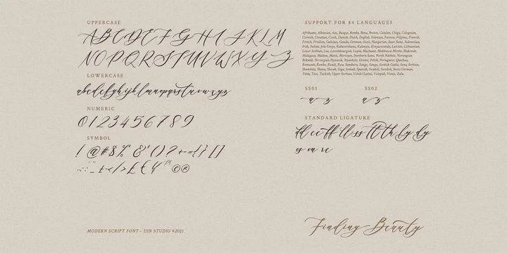 Finding Beauty Font preview 7 – Script And Handwritten font sample