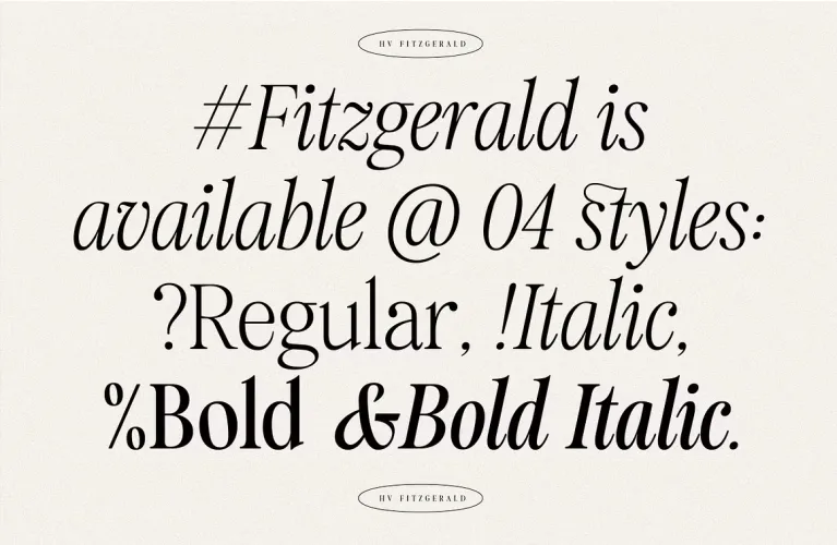 Fitzgerald Font preview 2 – Serif Fonts font sample