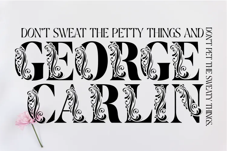 Flower Display Font preview 2 – Display Fonts font sample