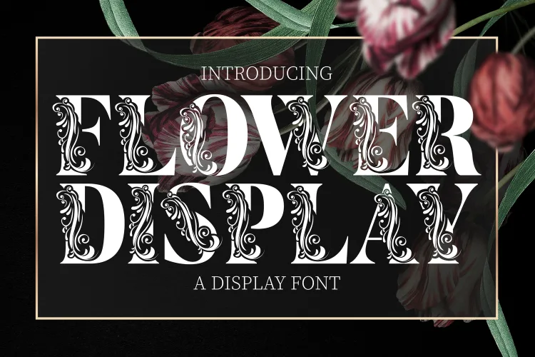 Flower Display Font preview 4 – Display Fonts font sample