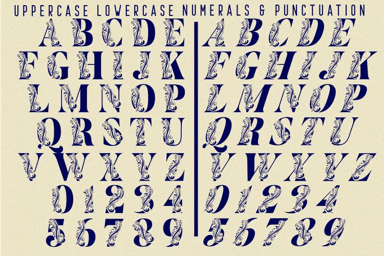 Flower Display Font preview 5 – Display Fonts font sample