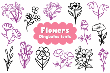 Flowers Font free download – Packaging font preview