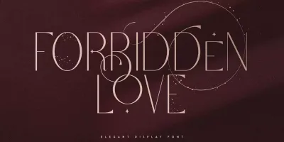 Forbidden Love Font free download – Display Fonts preview