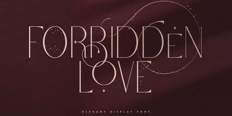 Forbidden Love Font preview 10 – Display Fonts font sample