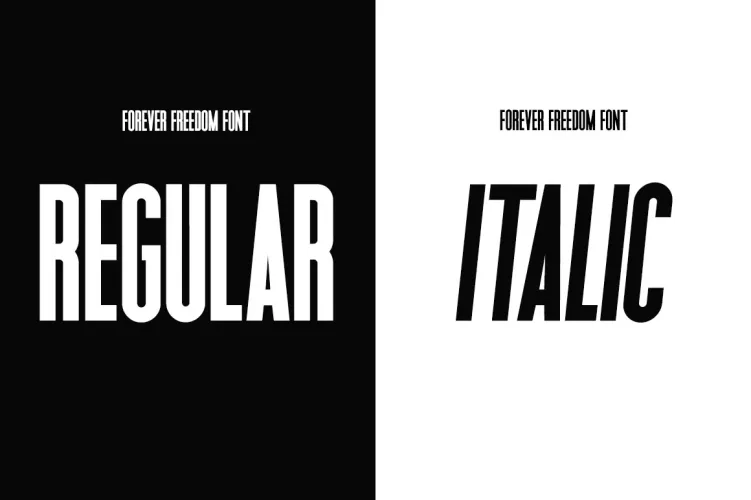 Forever Freedom Font preview 2 – Sans Serif Fonts font sample