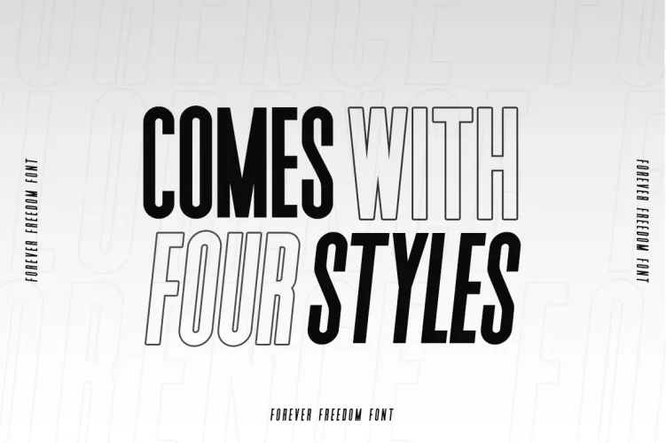 Forever Freedom Font preview 5 – Sans Serif Fonts font sample
