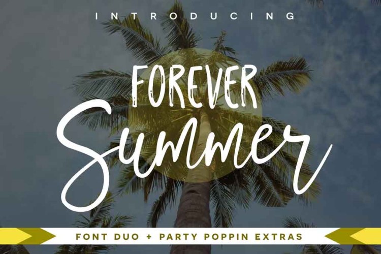 Forever Summer Font Duo free download preview 3 – Script And Handwritten font