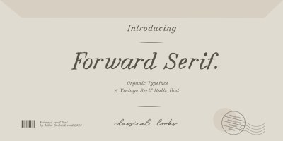 Forward Serif Font Family free download – Classic font preview