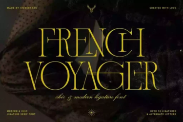 French Voyager Font free download – Elegant font preview