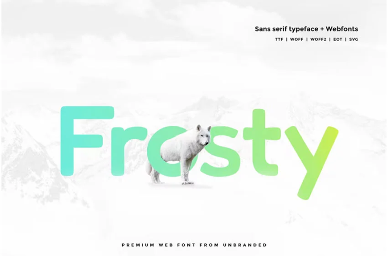 Frosty Font free download preview 1 – Web Fonts font