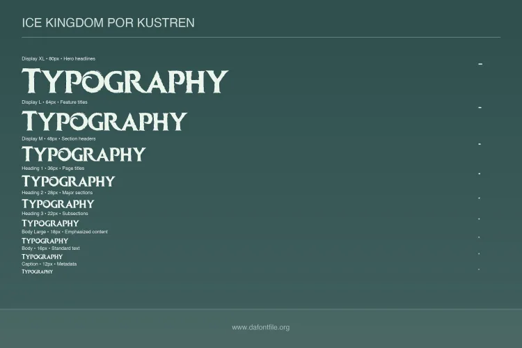 Frozen Font preview 2 – Display Fonts font sample