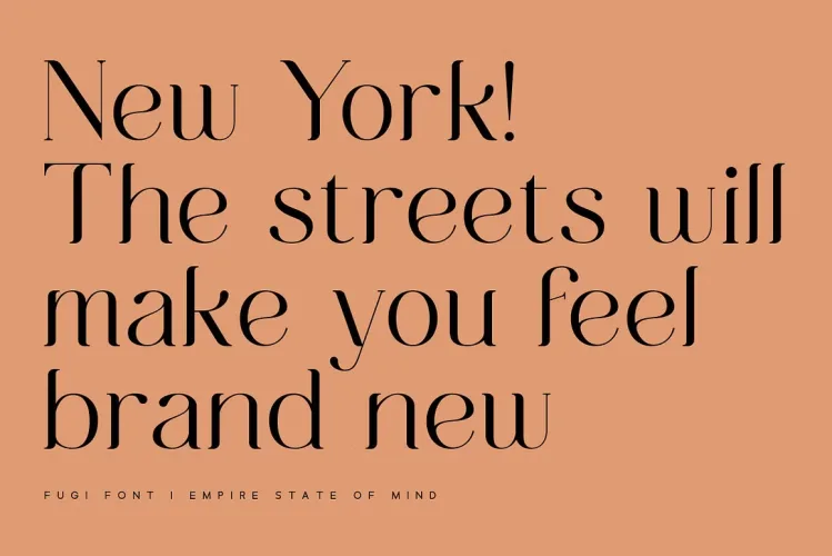 Fugi Font preview 2 – Serif Fonts font sample