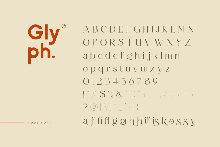 Fugi Font preview 6 – Serif Fonts font sample