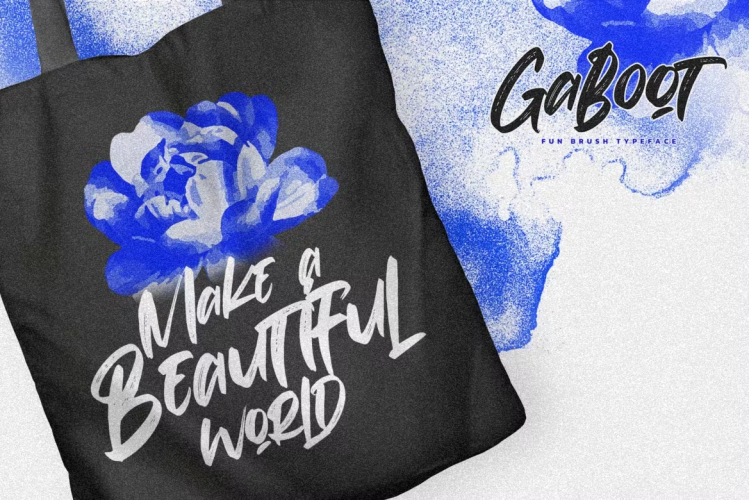 Gaboot Authentic Brush Font free download preview 1 – Script And Handwritten font