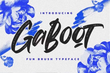 Gaboot Authentic Brush Font free download – Branding font preview