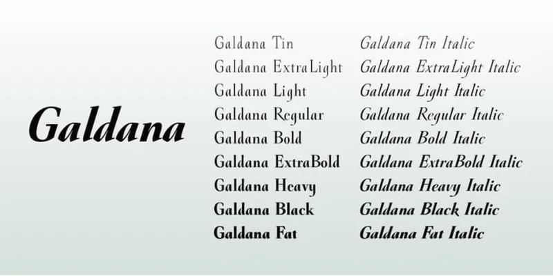 Galdana Font Family preview 7 – Serif Fonts font sample
